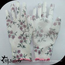 SRSAFETY Doublure en polyester imprimé à fleurs 13 Ga imprimée en fin sur la paume pour gants de travail